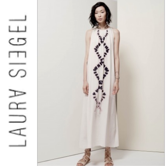 Laura Siegel Silk Tie Dye Maxi Dress M - Picture 9 of 9